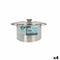 Pot met Glazen Deksel Quttin Hermes Staal 4 L (4 Stuks)