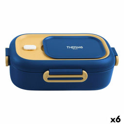 Hermetische Lunchtrommel ThermoSport Thermisch Staal Plastic 550 ml 22 x 13 x 7 cm (6 Stuks)