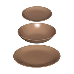 Serviesset Secret de Gourmet Keramisch Taupe 18 Onderdelen