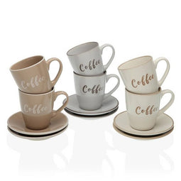 Set van Kopje met Schotel Lieke Thee Keramiek (6 pcs)