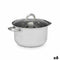 Kookpot met Glazen Deksel Zilverkleurig Roestvrij staal 34 x 14,5 x 25,5 cm (6 Stuks)