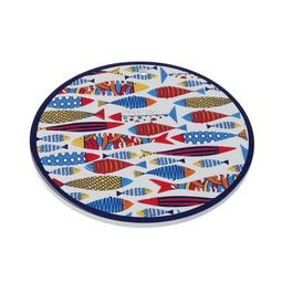 Placemat Versa Vissen Kurk Keramisch 20 x 20 cm