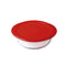 Ronde Lunchtrommel met Deksel Ô Cuisine Cook & Store 21 x 21 x 7 cm Rood 1,1 L Siliconen Glas (5...