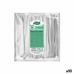 Messen Set Algon Herbruikbaar Wit 10 Stuks 19,6 cm