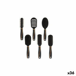 Borstel Zwart Oranje Plastic (36 Stuks)