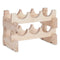 Flessenrek 6 flesjes Natuurlijk Dennenhout (36,5 x 21 x 25 cm)