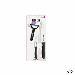 Keukenset Quttin Nero Zwart 3 Onderdelen (12 Stuks)