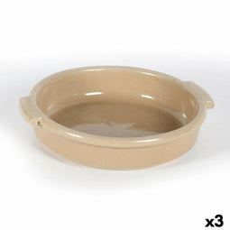 Sauspan Anaflor Keramisch Bruin (Ø 21 cm) (3 Stuks)