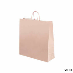 Papieren Zak Roze 32 X 12 X 50 cm (100 Stuks)
