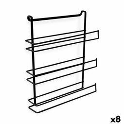 Keukenrolhouder Confortime Zwart 38 x 35 x 9 cm (8 Stuks)
