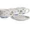 Set van Kopje met Schotel DKD Home Decor Blauw Metaal Wit 180 ml Dolomite