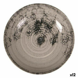 Diep bord La Mediterránea Aspe Grijs Ø 22,7 x 5 cm (12 Stuks)