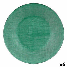Eetbord Groen Glas 27,5 x 2 x 27,5 cm (6 Stuks)