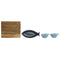 Set voor voorgerechtjes Home ESPRIT Blauw Hemelsblauw Porselein Acacia Mediterrane Vissen 19,5 x...