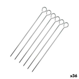 Barbecuespiesset Wooow Metaal 6 Onderdelen 30 cm (36 Stuks)