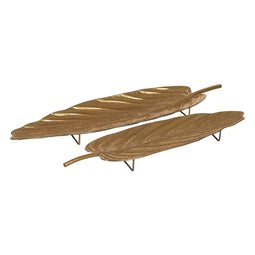 Snackdienblad Gouden Ijzer Lakens 93 x 26 x 5 cm (2 Stuks)