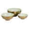 Kom 30 x 30 x 14 cm Gouden Groen Ijzer (3 Stuks)