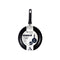 Pan 26 cm Blauw Aluminium (6 Stuks)