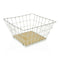 Fruitschaal Versa Wit Hout Staal (26 x 14 x 26 cm)