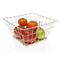 Fruitschaal Versa Wit Hout Staal (26 x 14 x 26 cm)