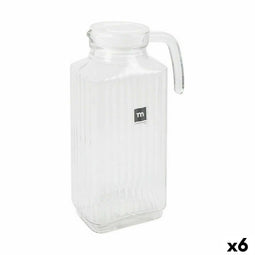 Pot met Deksel en Doseringdispenser La Mediterránea Chrysler 1,8 L Glas (6 Stuks)