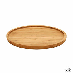 Snackdienblad Bruin Bamboe 24,7 x 1,5 x 24,7 cm (12 Stuks)