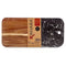 Snijplank Zwart Marmer Acacia 18 x 1,5 x 38 cm (8 Stuks)