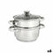 Stoomoven met braadpan Roestvrij staal 1,8 L 24,5 x 14 x 18 cm (6 Stuks)