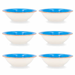 Kom Quid Vita Blauw Keramisch 6 Stuks (18 cm)