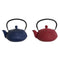 Theepot DKD Home Decor Blauw Rood Ijzer 900 ml (2 Stuks)