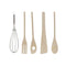 Pot voor Keukengerei DKD Home Decor Wit Bamboe Porselein 10,5 x 10,5 x 12 cm 6 Onderdelen
