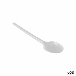Set Lepels Algon Herbruikbaar Wit 20 Stuks 12,5 cm