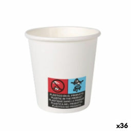 Glazenset Algon Karton Wegwerp Wit 36 Stuks 80 ml (30 Onderdelen)