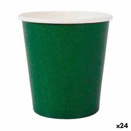 Glazenset Algon Wegwerp Karton Groen 20 Onderdelen 120 ml (24 Stuks)