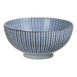 Saladekom 20 x 20 x 9,5 cm Porselein Blauw Wit