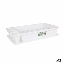 Afdruiprek voor Keukengootsteen Tontarelli Scola Plastic Wit 45 x 26 x 8,5 cm (12 Stuks)