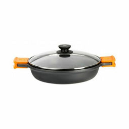 Kookpot BRA A270532 (32 cm) Zwart Zwart/Oranje Metaal Aluminium Gehard aluminium Gegoten aluminiu...