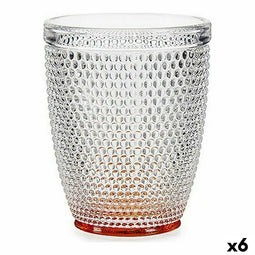 Glas Punten Amber Transparant Glas (300 ml) (6 Stuks)