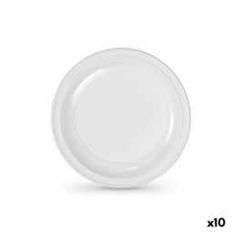 Set van herbruikbare borden Algon Wit Plastic 22 x 22 x 1,5 cm (36 Stuks)