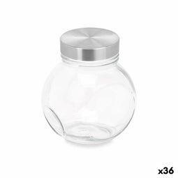 Koekblik Transparant Glas 460 ml (36 Stuks) Met deksel Aanpasbaar