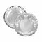 Snackdienblad Algon Rond Zilverkleurig 23 x 23 x 1,5 cm (48 Stuks)