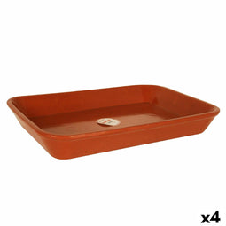 Serveerschaal Azofra Rechthoekig 40 x 27,5 x 5,5 cm (4 Stuks) Aardewerk