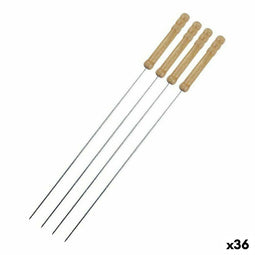 Barbecuespiesset Metaal 38,5 cm (4 Onderdelen) (36 Stuks) (4 pcs)