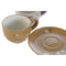 Set van koffiekopjes DKD Home Decor Geel Roze Mosterd Lila Metaal 180 ml