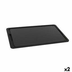 Dienblad Percutti Ontdooifunctie Zwart 39 x 23 cm (2 Stuks)