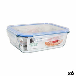 Hermetische Lunchtrommel Quttin Rechthoekig 1,5 L 23 x 17,5 x 7,6 cm (6 Stuks)