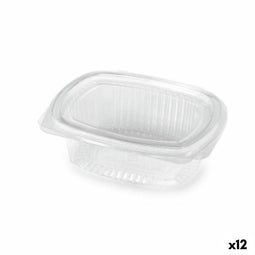 Voedselopslagcontainer Algon Herbruikbaar 375 ml Transparant Ovalen 15 x 11 x 5 cm (12 Stuks)