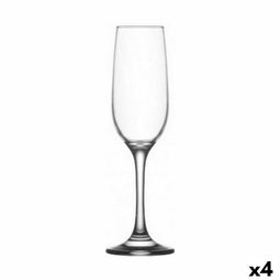 Set van bekers LAV Fame high Champagne 215 ml 6 Onderdelen (4 Stuks)