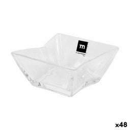 Kom La Mediterránea Capricho Vierkant Glas 10 x 10 x 4,8 cm (48 Stuks)