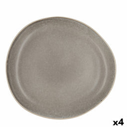 Eetbord Bidasoa Gio Incidenteel Grijs Keramisch 26,5 cm (4 Stuks)